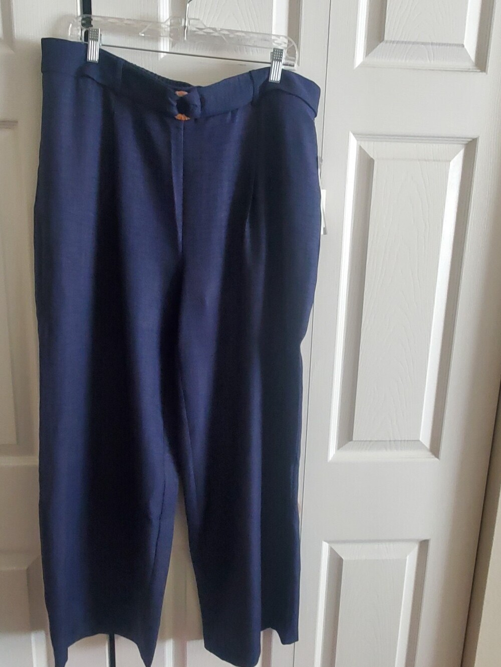 WREN NEW YORK NAVY PLEATED LIGHTWEIGHT WIDE LEG PANTS. SZ XL. Pull On